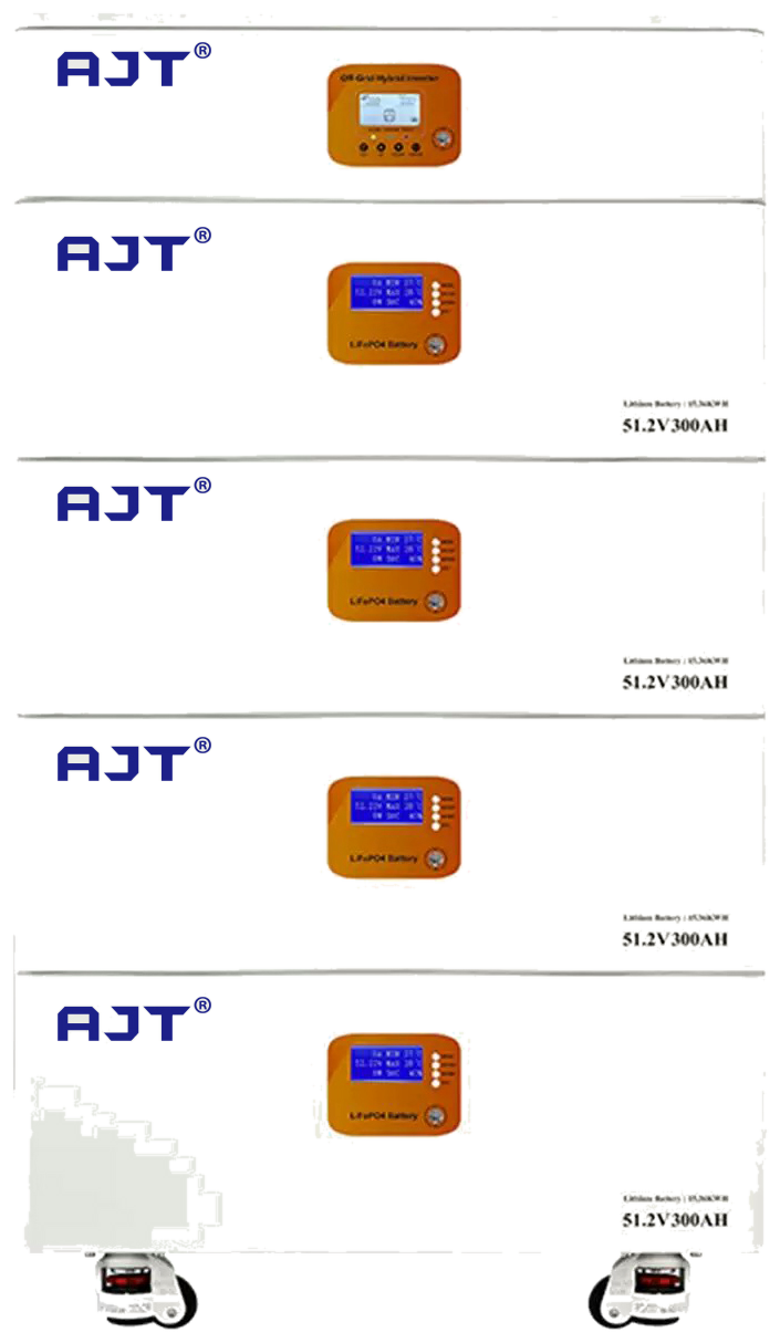 Stacked battery storage
